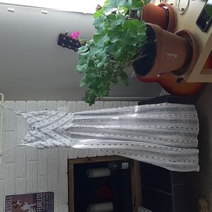 Women's NWT Japna White Maxi Dress Size M/S Milkmaid Resort Summer